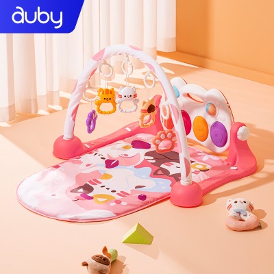 澳贝（auby）婴幼儿童玩具健身架萌猫乐园脚踏踩钢琴新生儿礼盒安抚早教运动s534