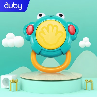 澳贝（auby）儿童婴儿玩具男女孩青蛙小鼓手拍鼓音乐鼓声光音乐周岁生日礼物s534