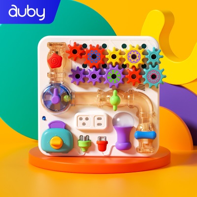 澳贝（auby）婴幼儿童益智玩具操作轨道机关拼插蒙氏早教机忙碌STEM板生日礼物s534