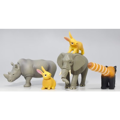 多美（TAKARA TOMY）多美卡安利亚王国关节可动仿真野生动物模型场景玩具男孩礼物 十周年纪念套装s532