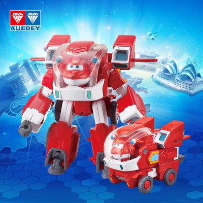 奥迪双钻（AULDEY）超级飞侠儿童玩具载具变形机器人包警长变形消防车玩具礼物720315s533