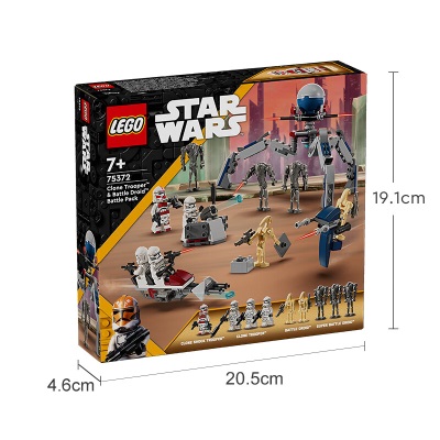 乐高（LEGO）积木星球大战75372克隆人士兵与机器人7岁+儿童玩具新年生日礼物s529