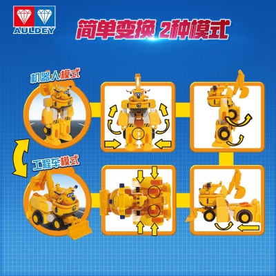奥迪双钻（AULDEY）超级飞侠儿童玩具载具变形机器人多多变形消防车男女孩玩具720312s533