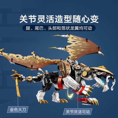 乐高（LEGO）积木幻影忍者71809龙大师伊戈特8岁+男孩儿童玩具新年生日礼物s529