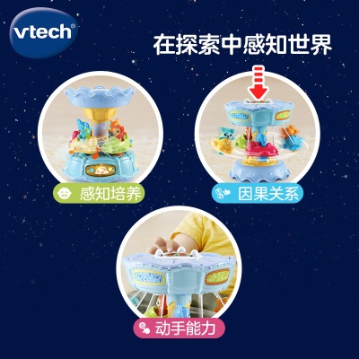 伟易达（VTECH）婴儿玩具6-36月 欢乐旋转木马 声光音乐游乐园幼儿童宝宝礼物s537