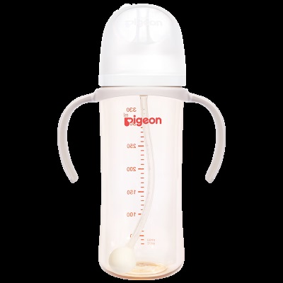 贝亲水杯 儿童水杯 重力球吸管学饮杯 宝宝喝水喝奶壶 330mL(12个月以上)-经典款s543