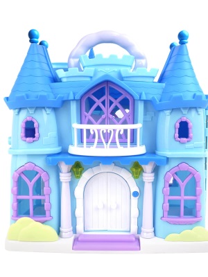 高乐迪士尼冰雪奇缘魔法城堡手提屋别墅过家家玩具女孩儿童节礼物s539s539