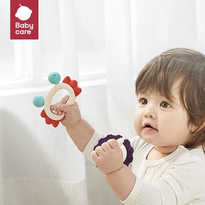 babycare婴儿手摇铃礼盒玩具0-1岁 新生儿宝宝安抚玩具牙胶可咬s548