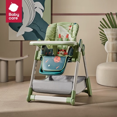 babycare头等舱餐椅 儿童餐椅婴儿宝宝餐椅可折叠多功能免安装吃饭家用s548