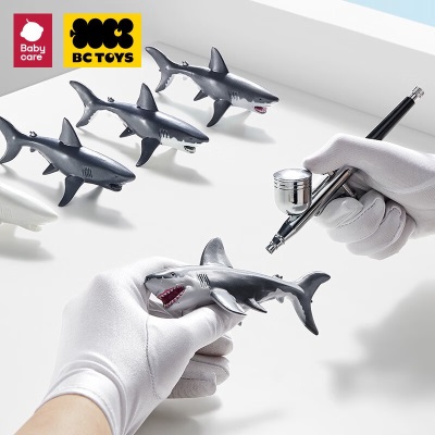 babycare动物模型儿童玩具仿真海洋鲸鱼海龟鲨鱼儿童节礼物 仿真海洋动物桶s548