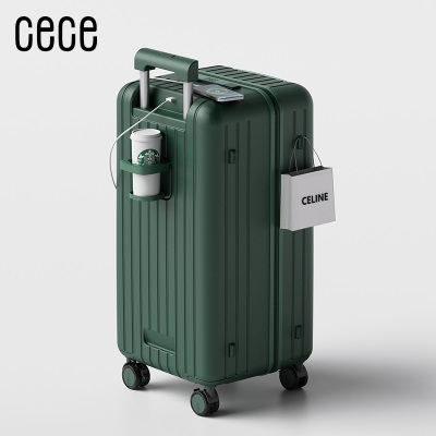 cece全新多功能白色行李箱密码旅行大容量拉杆箱男女s565