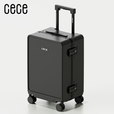 CECE新款网红ins铝框橙色行李箱20寸登机箱拉杆箱男旅行密码皮箱s565