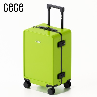 CECE新款网红ins铝框橙色行李箱20寸登机箱拉杆箱男旅行密码皮箱s565